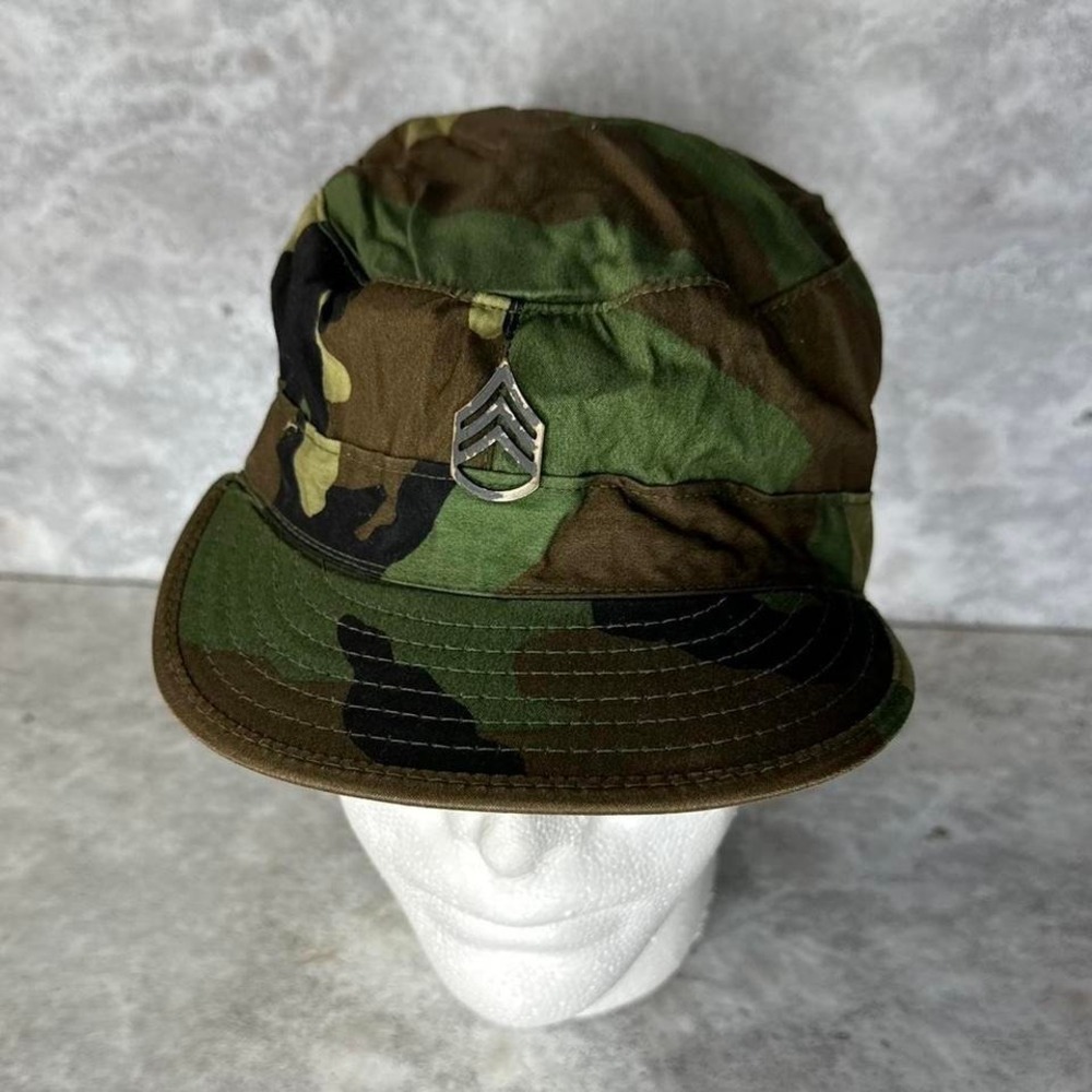 Vintage 90s US Army Camo Bucket Hat Size 7 3/8  #military #camouflage